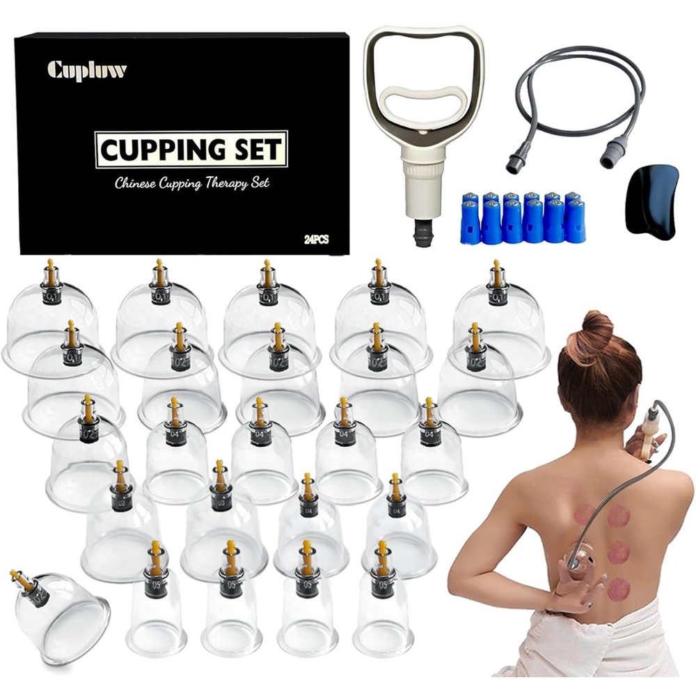 Cuplow Cupping Therapy Set Kit 24 Cups Chinese Therapy Massage